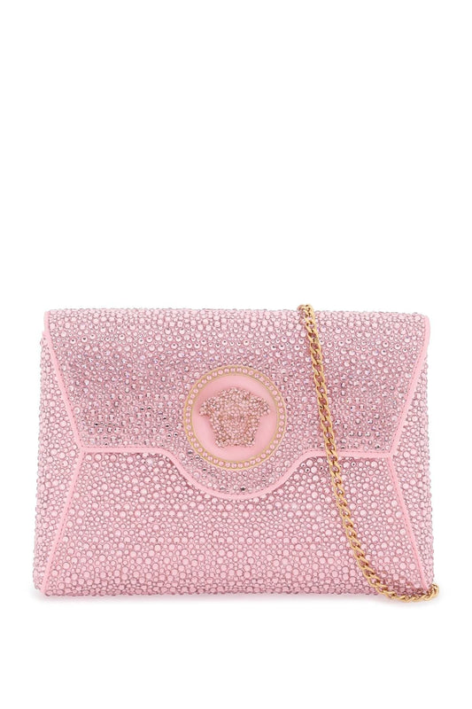 Versace La Medusa Envelope Clutch with Crystals