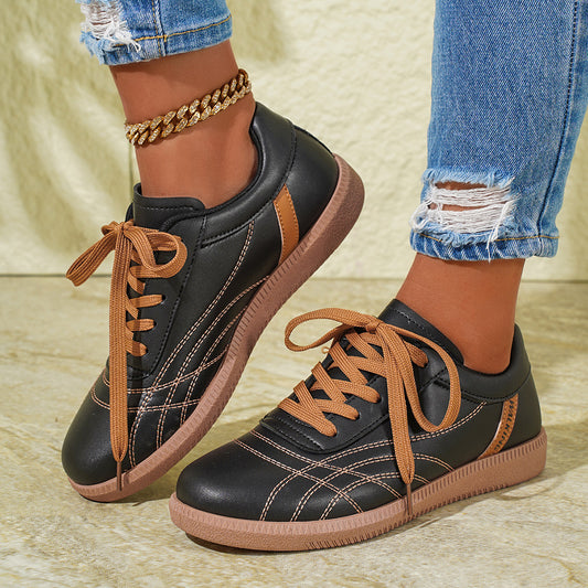 Retro Lace-Up Sneakers For Women's