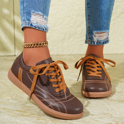 Retro Lace-Up Sneakers For Women's