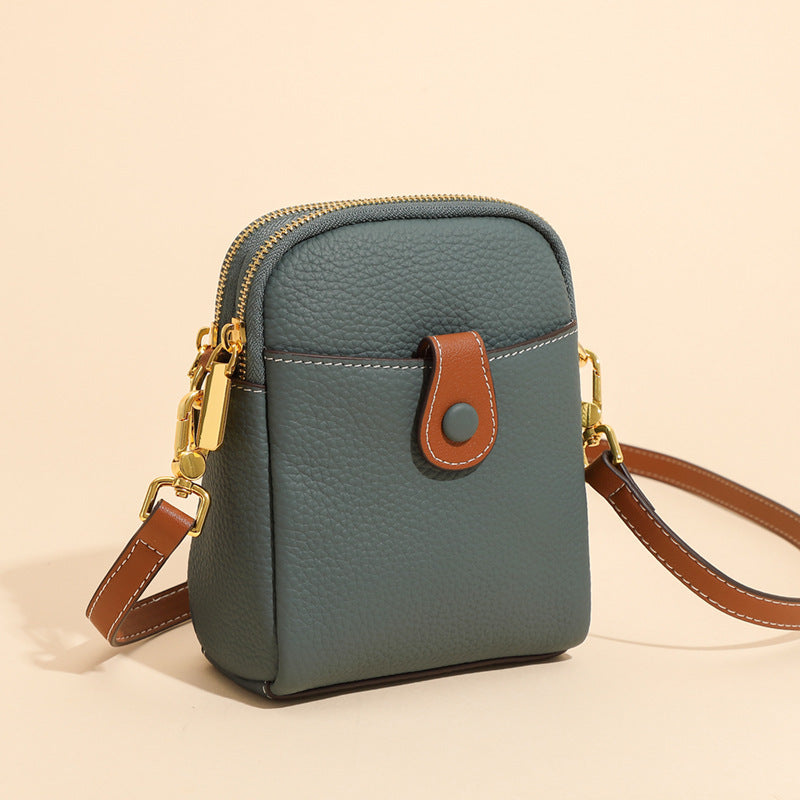 Lychee Pattern High Quality Leather Crossbody Bag