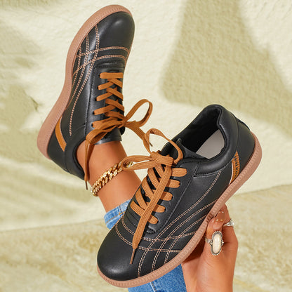 Retro Lace-Up Sneakers For Women's