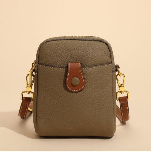 Lychee Pattern High Quality Leather Crossbody Bag