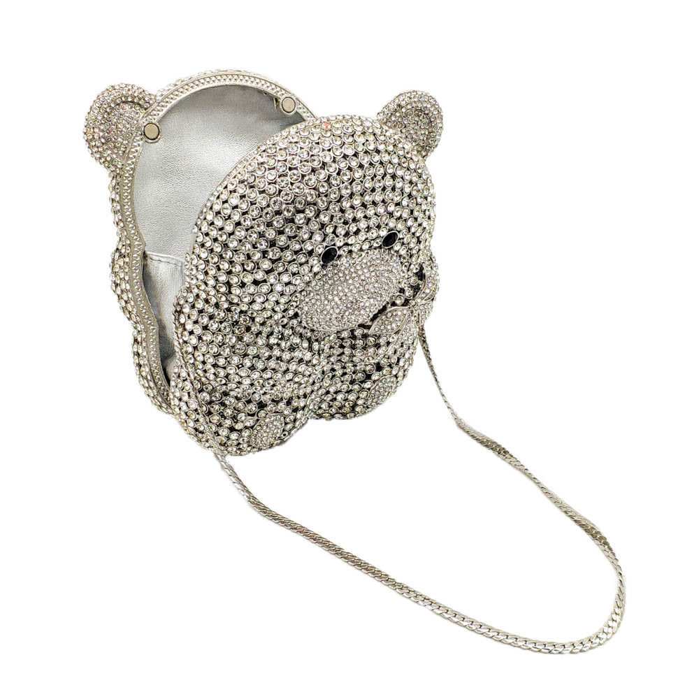 Bear Diamond Party Clutch For Ladies