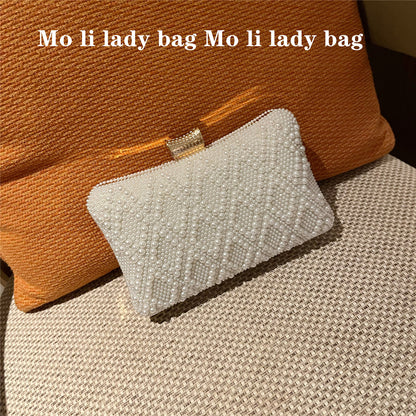 Ladies Banquet Pearl Clutch Bag