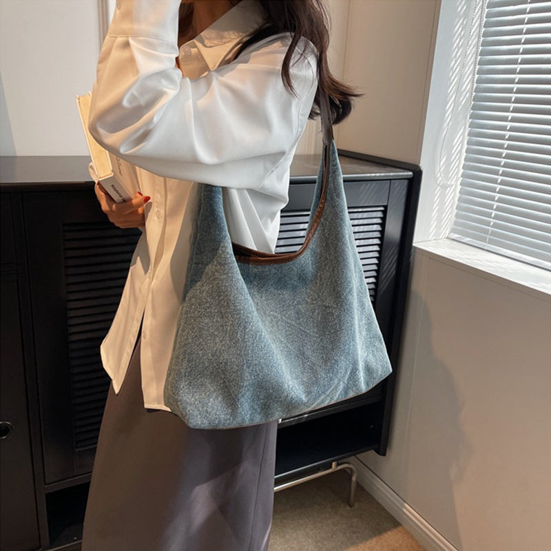 Denim Canvas Tote Bag