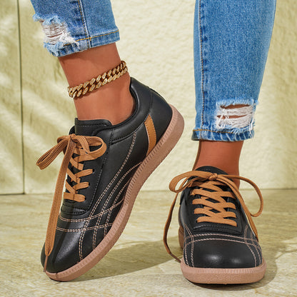 Retro Lace-Up Sneakers For Women's