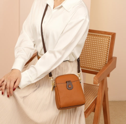 Lychee Pattern High Quality Leather Crossbody Bag