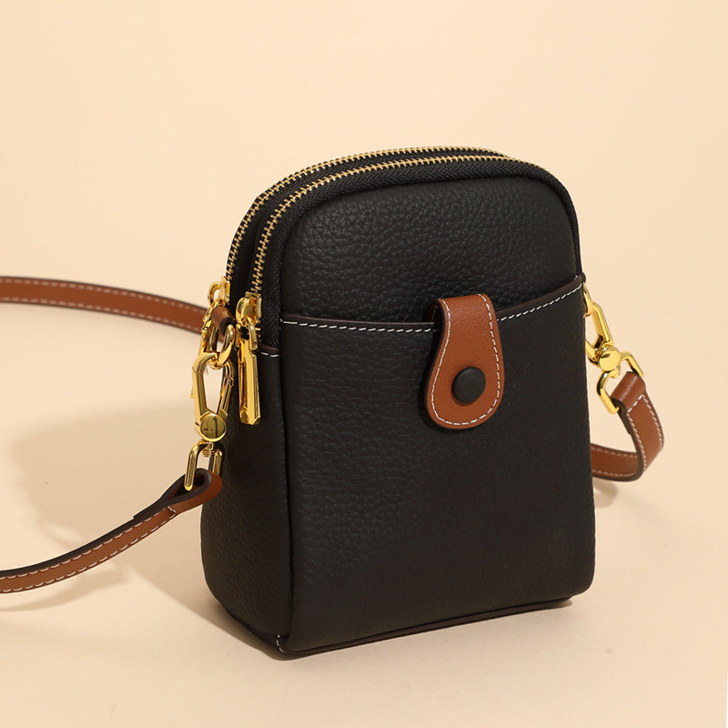 Lychee Pattern High Quality Leather Crossbody Bag