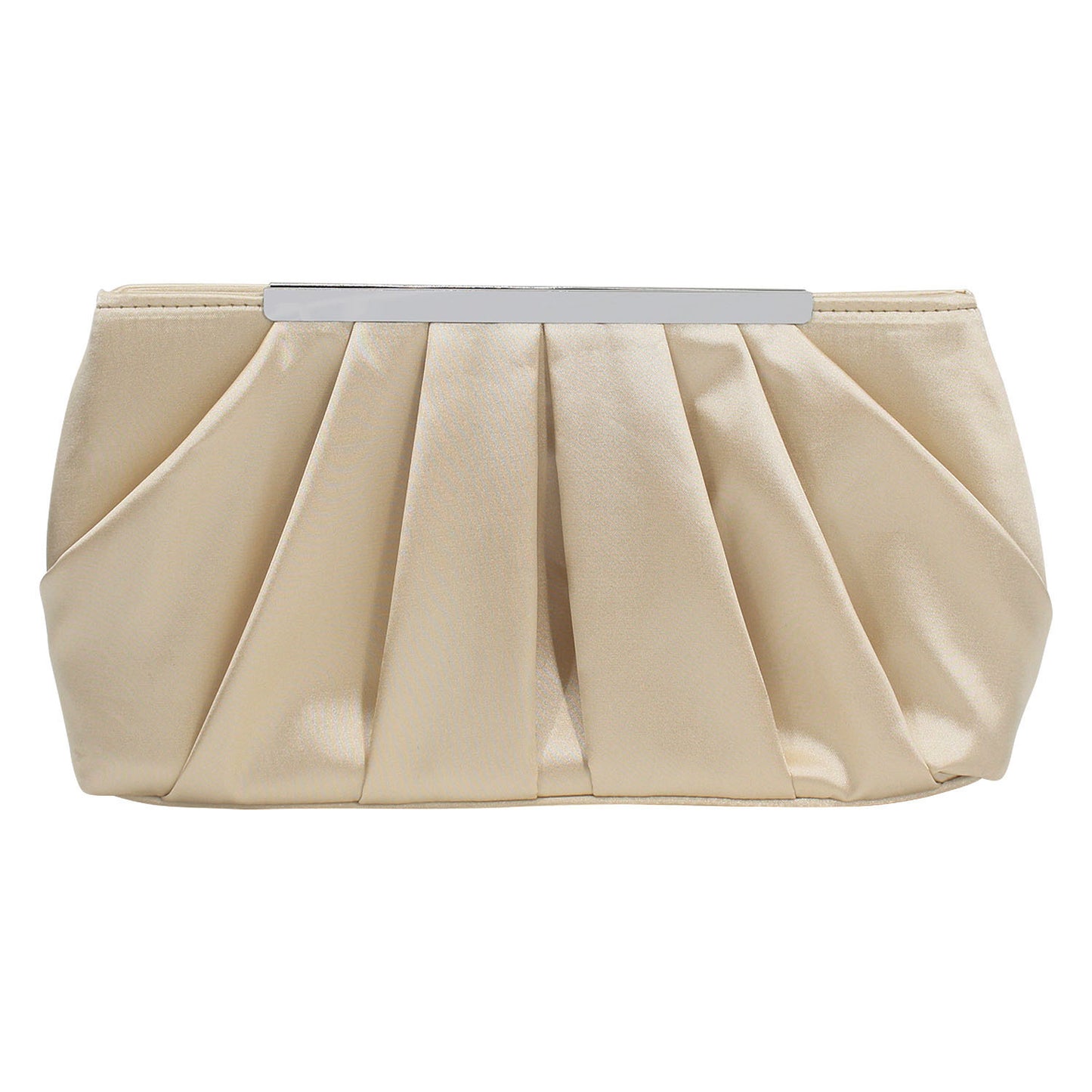 Ladies' Pleated Satin Dinner Clutch Bag