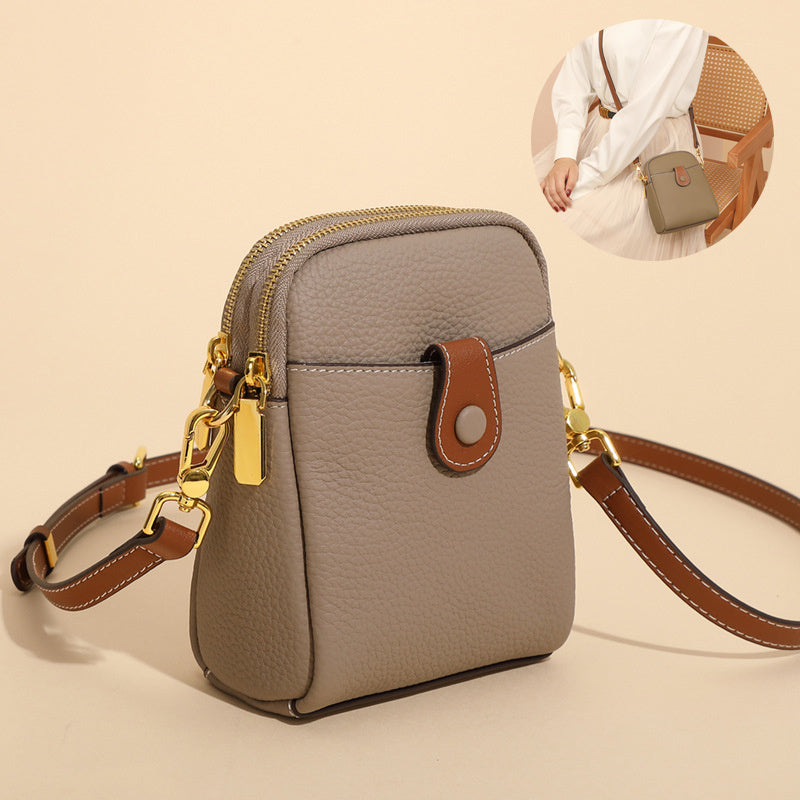 Lychee Pattern High Quality Leather Crossbody Bag