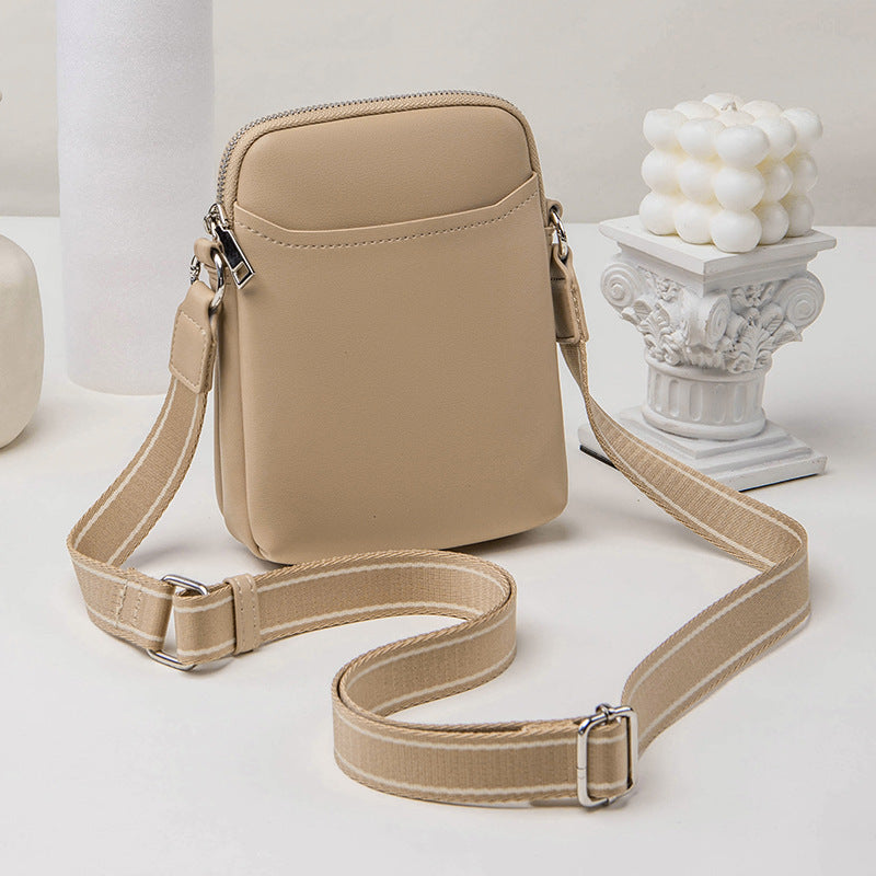 Solid Color Simple Mobile Phone Small Crossbody Bag